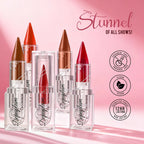 Depuplum Burgundy Lipstick Gradient Matte Lipsticks Lip Liner Combo Set for Women Waterproof Long Lasting Lip Stick Pencil Cream Lip Liner and Lipstick Combo for Mothers Day, E4