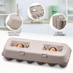 MT Products Blank Natural Pulp Egg Cartons Holds Up to Twelve Eggs - 1 Dozen - Strong Sturdy Egg Crate Cardboard Material Perfect For Storing Extra Eggs (25 Pieces) - Made in the USA