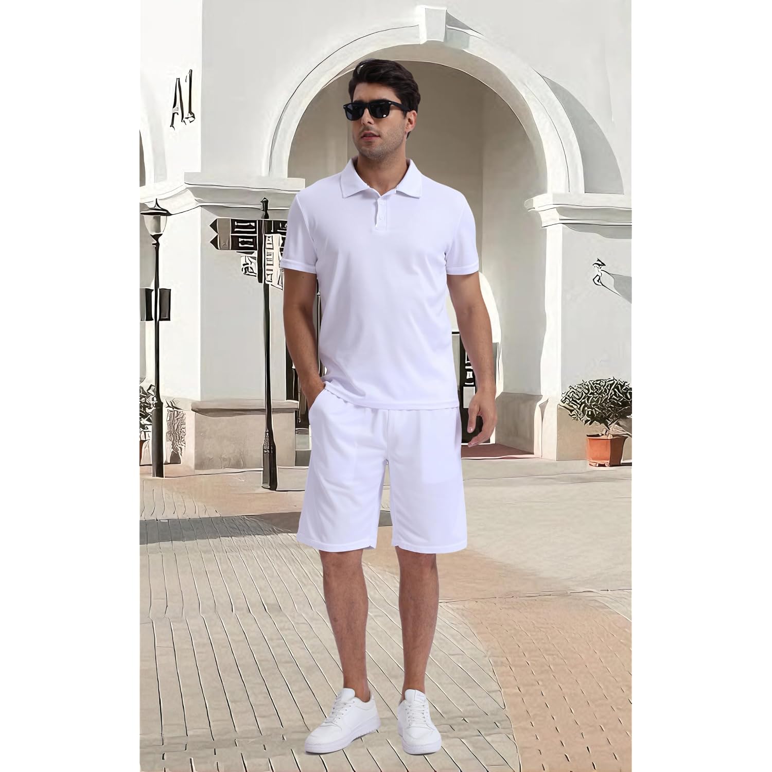 Men'S Performance Golf Polo Shirt Moisture Wicking Quick Dry Short Sleeve Polo Shirts For Men Casual Activewear