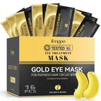 16 Pcs 24K Gold Collagen Under Eye Patches & Smile Line Patches | Sodium Hyaluronate & Cica Eye Masks For Plump,Smooth-Looking Under Eyes,Ideal For Late Nights And Screen Time
