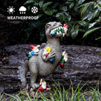 Garden Gnomes Statues Yard Decorations Outdoor Garden Decor, 14” Dinosaur Gnomes Garden Statues, Patio, Lawn Ornament, Gardening Gifts For Women For Housewarming