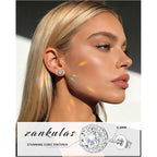 Zankulas Cubic Zirconia Stud Earrings for Women Mens Earrings Hypoallergenic Square CZ Studs Set