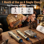 Ufree Beard Trimmer, Hair Clippers Mens Shaver Electric Razor, Hair Trimmer For Men Cordless Barber Clippers And Trimmers Set, Hair Cutting Kit For Men Grooming Gifts