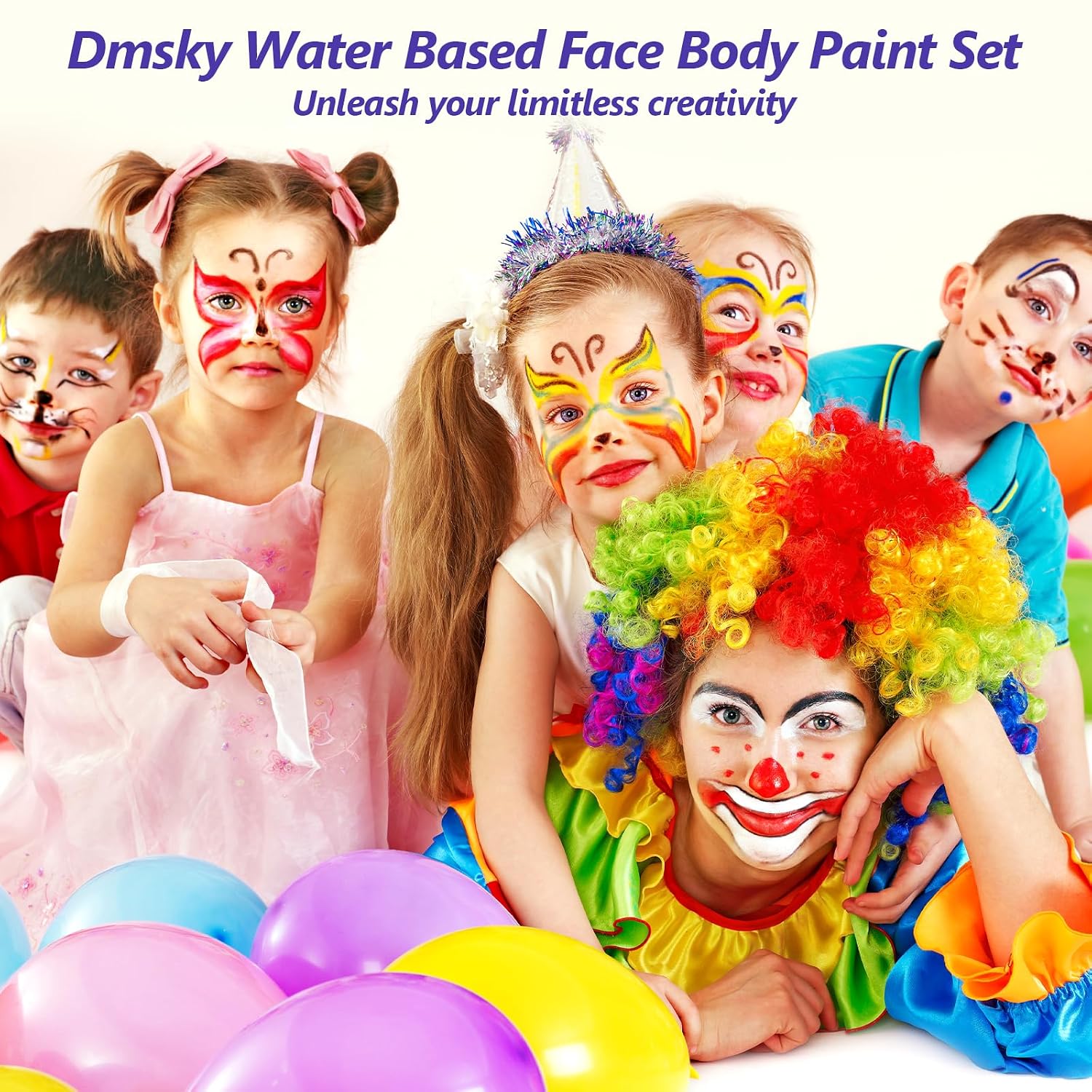 20 Colors Face Body Paint Cream Kit,High Pigment Body Paint For Adults And Kids,Non-Toxic Water Based Face Paint For Stage Cosplays,Halloween Sfx Makeup,0.7 Fl Oz Each