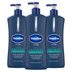 Vaseline Men'S Healing Moisture Hand & Body Lotion For Dry Or Cracked Skin Fast Absorbing Non-Greasy Lotion For Men 20.3 Oz, Pack Of 3
