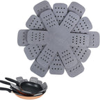BYKITCHEN Pan and Pot Protectors, Larger & Thicker Pan Protectors with Stars, Set of 6 and 3 Different Sizes, Pot Protectors for Stacking and Protecting Your Cookware