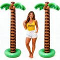 Giant Inflatable Palm Trees - 2 Pack - 6 Foot Super Sturdy Trees For Luau Parties, Beach Decor, Poolside Ambiance, Tropical Theme Decor & Outdoor Fun, Easy Inflation