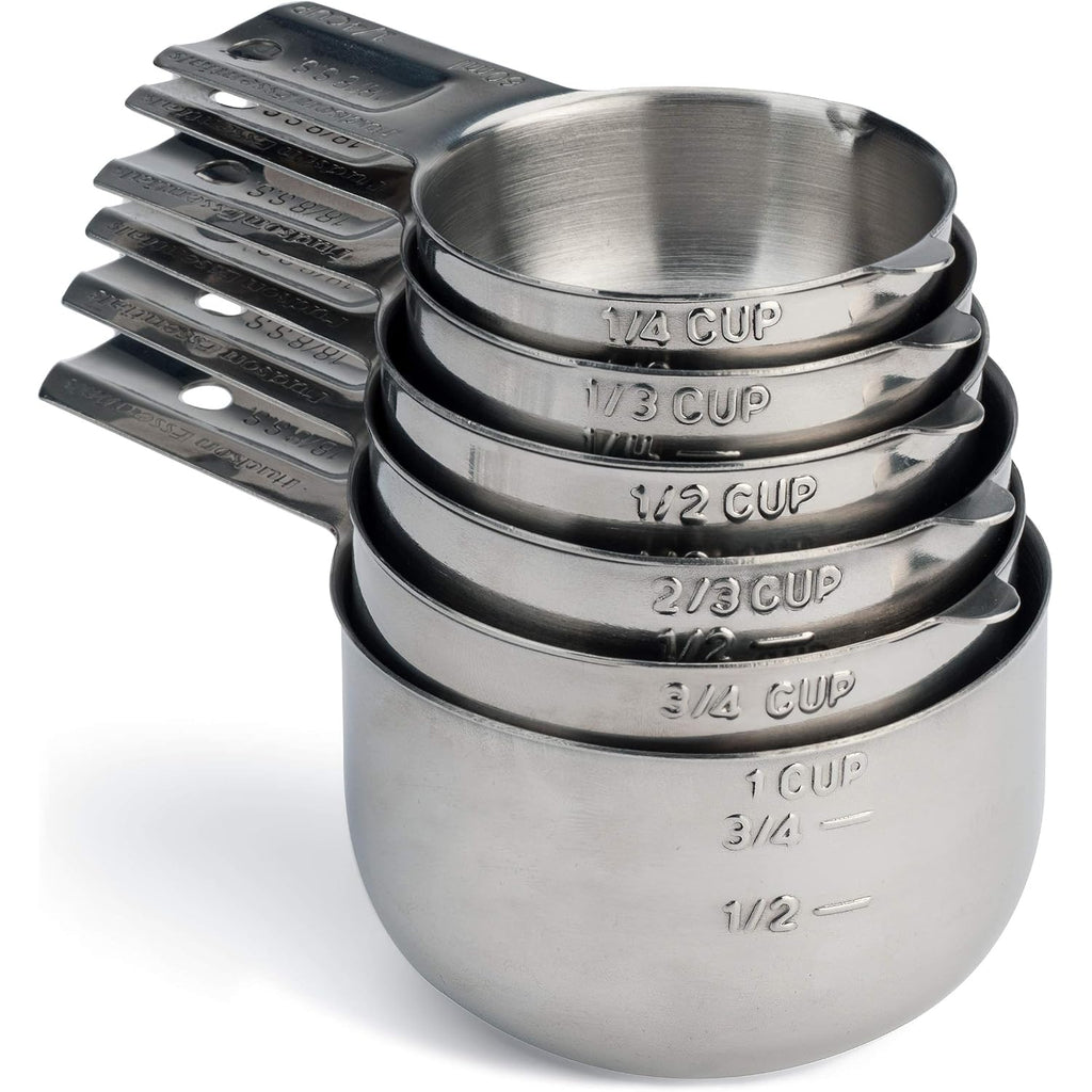 Hudson Essentials Stainless Steel Measuring Cups Set (6 Piece Set)