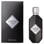 Khadlaj Onyx Silver – Fresh, Spicy, Woody, Amber – Eau de Parfum Spray Long-Lasting Fragrance for Men, 3.4 Ounce / 100ml