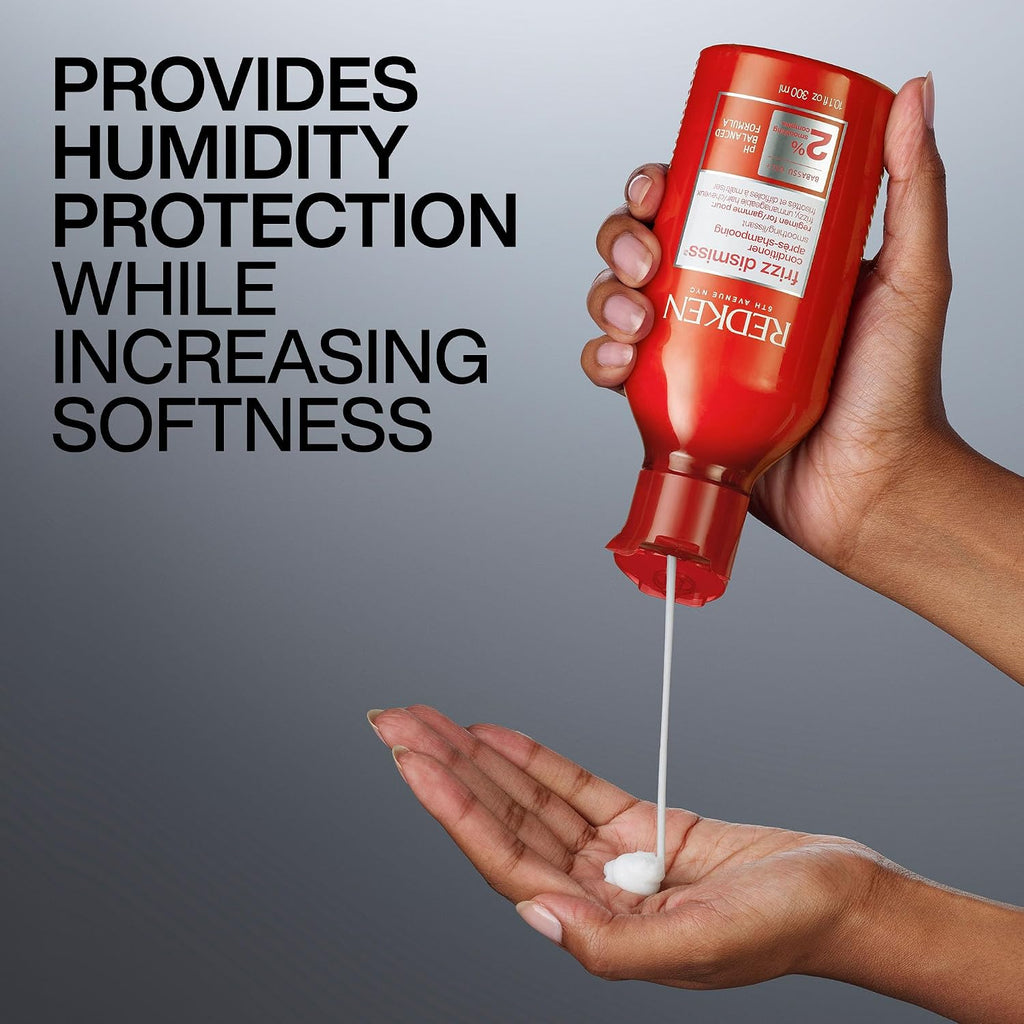 Redken Frizz Dismiss Conditioner - Frizz Control For All Hair Types, Moisturizes & Smoothes, Enhances Shine, With Babassu Oil