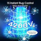 Solar Bug Zapper Outdoor, 4 In 1 Outdoor Essential, 4200V Mosquito Zapper With Ambient Light, Smart Auto Mode, Solar Usb Power For Camping Patio Garden Outdoor Living
