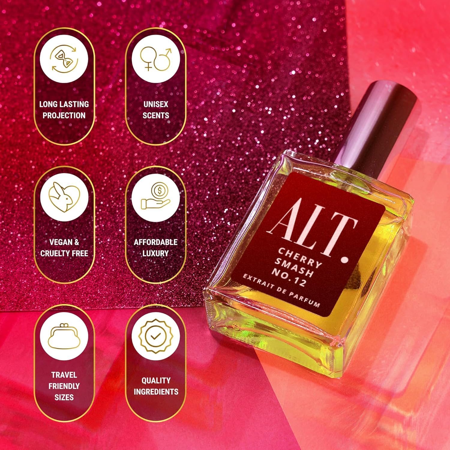 ALT. FRAGRANCES Cherry Smash No. 12, Inspired by Lost Cherry Perfume for Women & Men, Unisex Perfume, Extrait de Parfum, Long Lasting Scent, 100ml