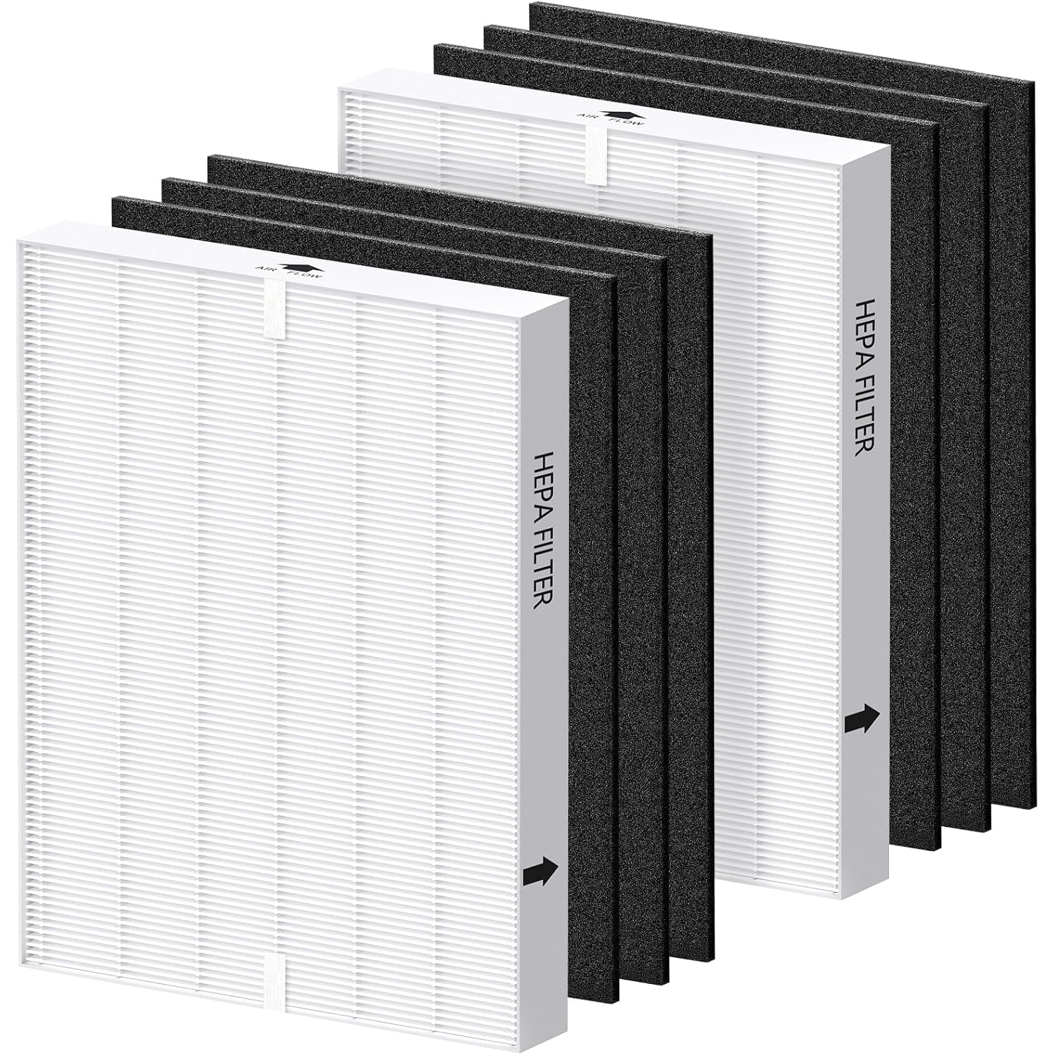 Ap-1512Hh Filter For Coway Airmega Ap-1512Hh & Airmega 200M Air Purifiers | 2 Efficient Filter And 6 Carbon Pre-Filters For Coway Filter Replacement Ap-1512Hh & 200M, Compared To Part # 3304899