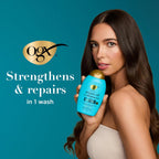OGX Renewing + Argan Oil of Morocco Shampoo, Damage Repairing Shampoo & Argan Oil to Help Strengthen & Repair Dry, Damaged Hair, Paraben-Free, Sulfate-Free Surfactants, 13 fl. Oz
