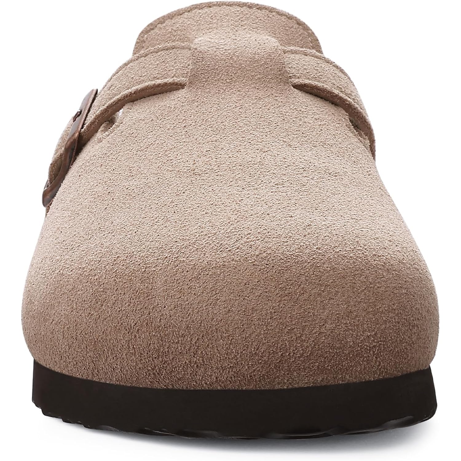 Odoly Genuine Suede Clogs For Women Men Soft Cork Footbed Leather Mules Comfort Potato Shoes With Arch Support