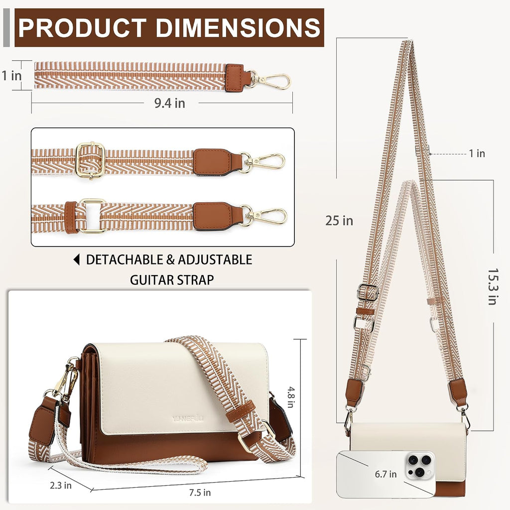 Small Crossbody Bags For Women Rfid Vegan Leather Wristlet Phone Mini Purse Shoulder Handbag Wallet Travel Purse