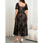 Rwj Plus Size Women 2026 Formal Wedding Guest Dress Spring Evening Party Cocktail Elegant Off Shoulder Mesh Maxi Dresses