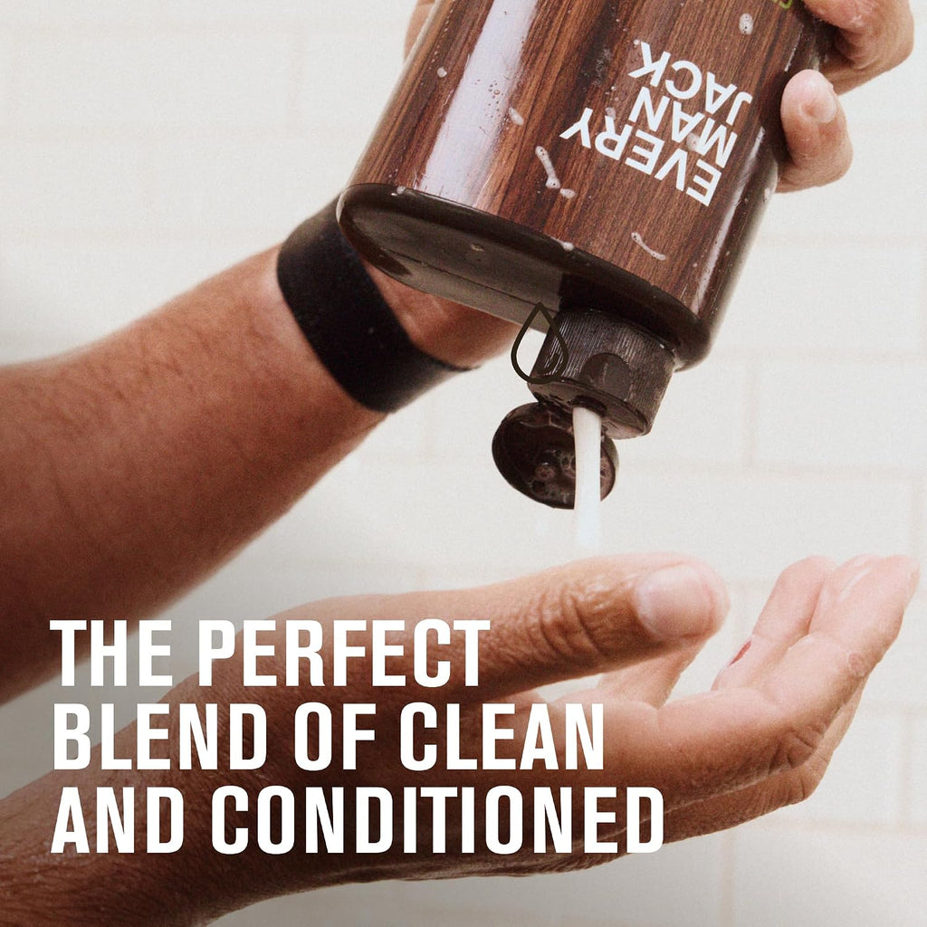 Every Man Jack Mens Shampoo And Conditioner 2 In 1 - Thickening Tea Tree - Moisturizing, Volumizing - Free Of Parabens, Phthalates & Dyes - 24Oz - 1 Bottle
