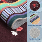 GarveeHome Brown 2x3 Area Rug, Vintage Floral Machine Washable Small Rug, Non Slip TPR Backing, Soft Entryway Mat for Kitchen Bathroom Bedroom Nursery