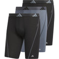 Adidas Men'S Performance Mesh Long Boxer Briefs (3-Pack) Breathable Workout Underwear