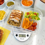 Escali Primo Digital Food Scale Multi-Functional Kitchen Scale And Baking Scale For Precise Weight Measuring And Portion Control, 8.5 X 6 X 1.5 Inches, Chrome