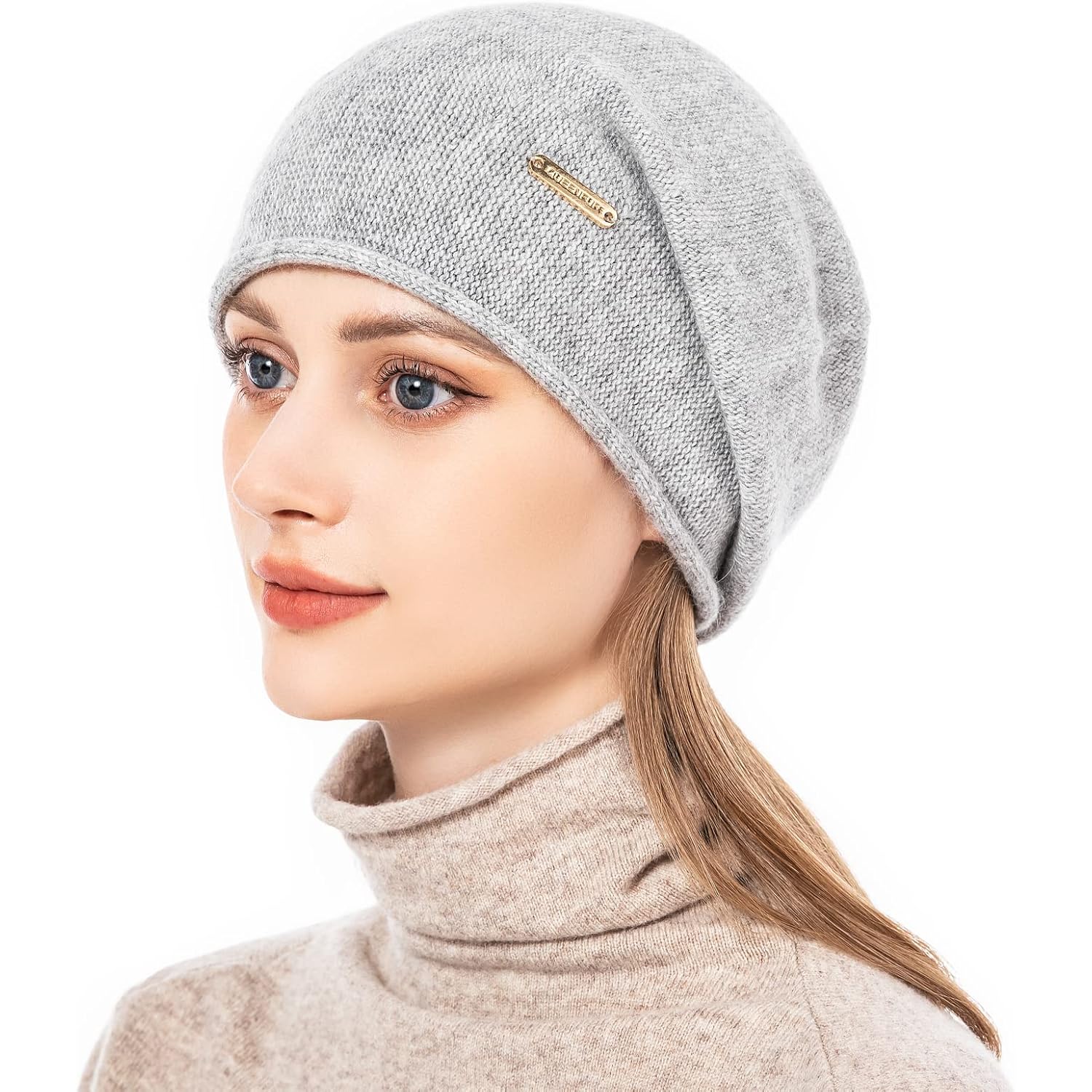 Knit Slouchy Beanie Hats For Women Cashmere Ski Cap Knitted Wool Soft Warm Winter Hat
