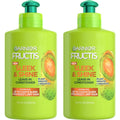 Garnier Fructis Sleek and Shine Intense Smooth Leave In Conditioner, Conditioning Hair Cream for Frizzy, Dry Hair, Plant Keratin + Argan Oil, 10.2 Fl Oz (Pack of 2)