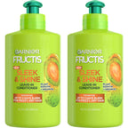 Garnier Fructis Sleek and Shine Intense Smooth Leave In Conditioner, Conditioning Hair Cream for Frizzy, Dry Hair, Plant Keratin + Argan Oil, 10.2 Fl Oz (Pack of 2)