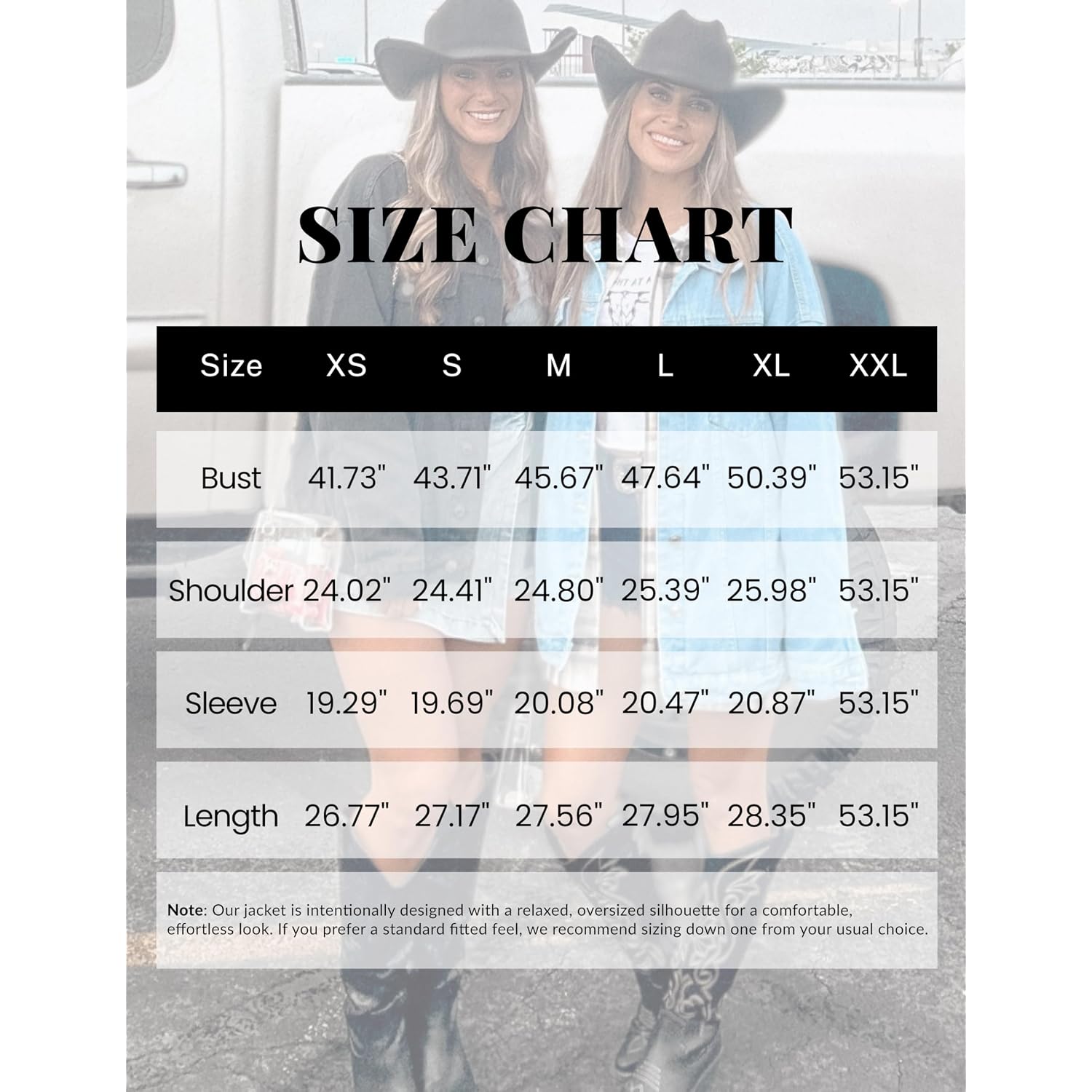 Women'S Oversized Mid Long Denim Jacket Jean Biker Coat