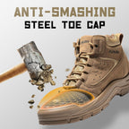 Furuian Steel Toe Boots For Men Women Comfortable Lightweight Work Boots For Men Slip Resistant High Top Steel Toe Safety Shoes Puncture Proof Indestructible Construction Shoes