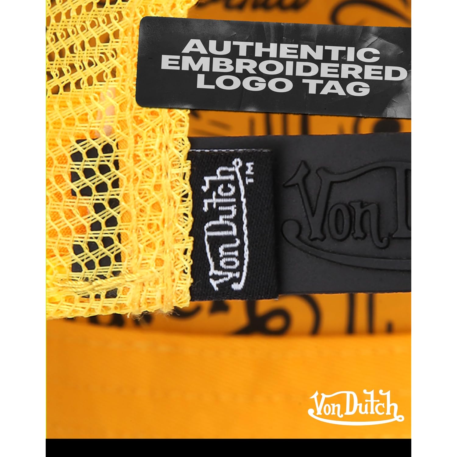 Von Dutch Unisex Trucker Hat - Curved Bill Mesh Back Retro Classic Colorblock Snapback Baseball Cap for Men and Women Veranda