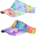Rbenxia 2 Pieces of Adjustable Sport Visors Sun Visor Hats Cap Visors for Women and Men