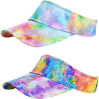 Rbenxia 2 Pieces of Adjustable Sport Visors Sun Visor Hats Cap Visors for Women and Men