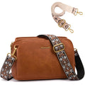 LOVEVOOK Crossbody Bags for Women with 2Pcs Adjustable Strap, Leather Small Purses with RFID Blocking Slots, Shoulder Handbag