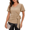 Dresstells Women Sparkly Tunic Top Sequin Formal Party Blouses Shirt 2026