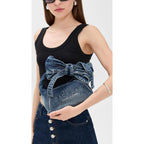 Marc Jacobs Women'S The Bow Denim Mini Sack Bag