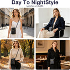Phone Purse Crossbody Bags For Women, Small Touch Screen Travel Wallet, Anti Theft Leather Messenger Bag