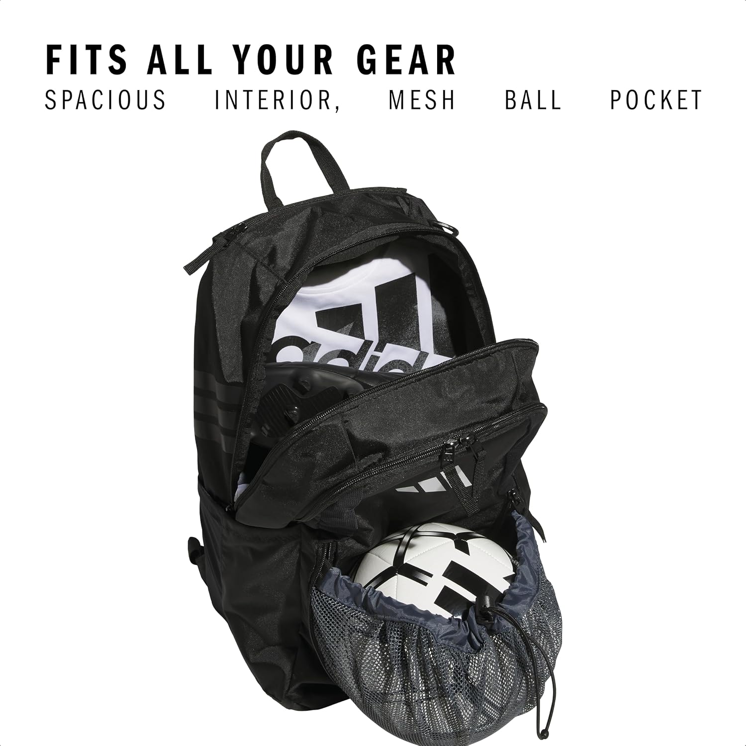 Adidas Stadium 4 Soccer Backpack – Team Sports Bag With Ball Pocket, 36L