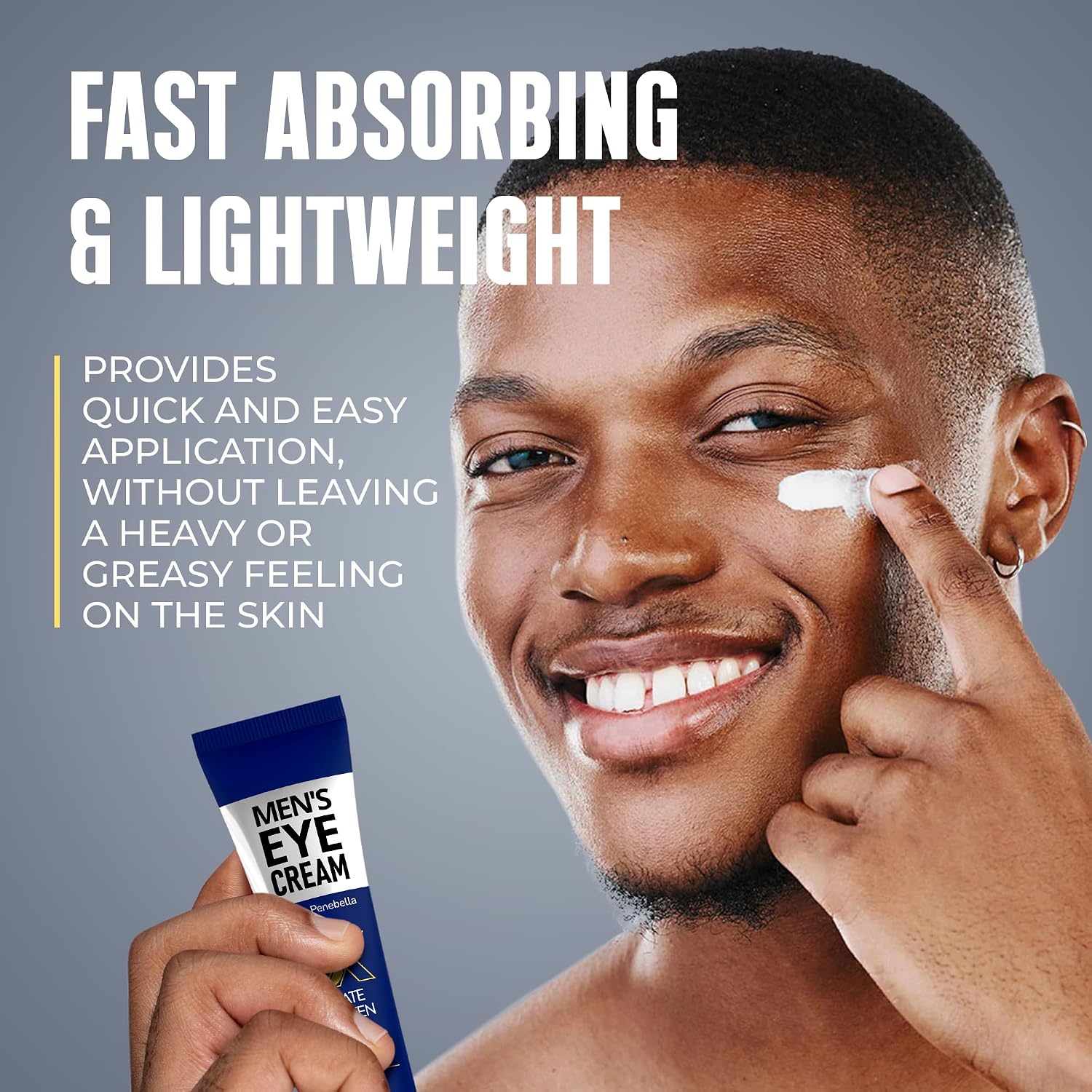 Mens Eye Cream - Eye Bags Treatment For Men & Wrinkle Reduction | Collagen, Vitamin B3, Peptides, 5% Caffeine – Mens Under Eye Cream Bag Remover – Puffy Eyes Treatment For Men