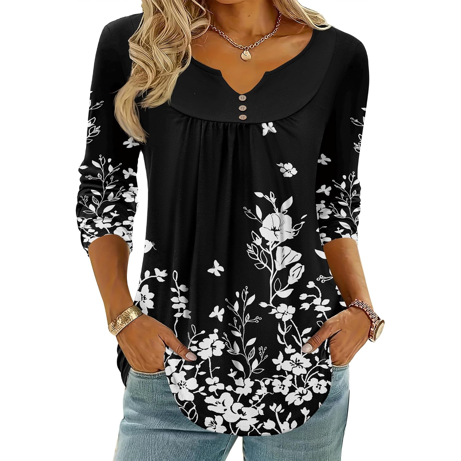Zeagoo Womens Tops Long Sleeve Shirts Boho Tops For Women 2026 Fall Blouses Ladies Sweatshirts Spring Fashion Clothing