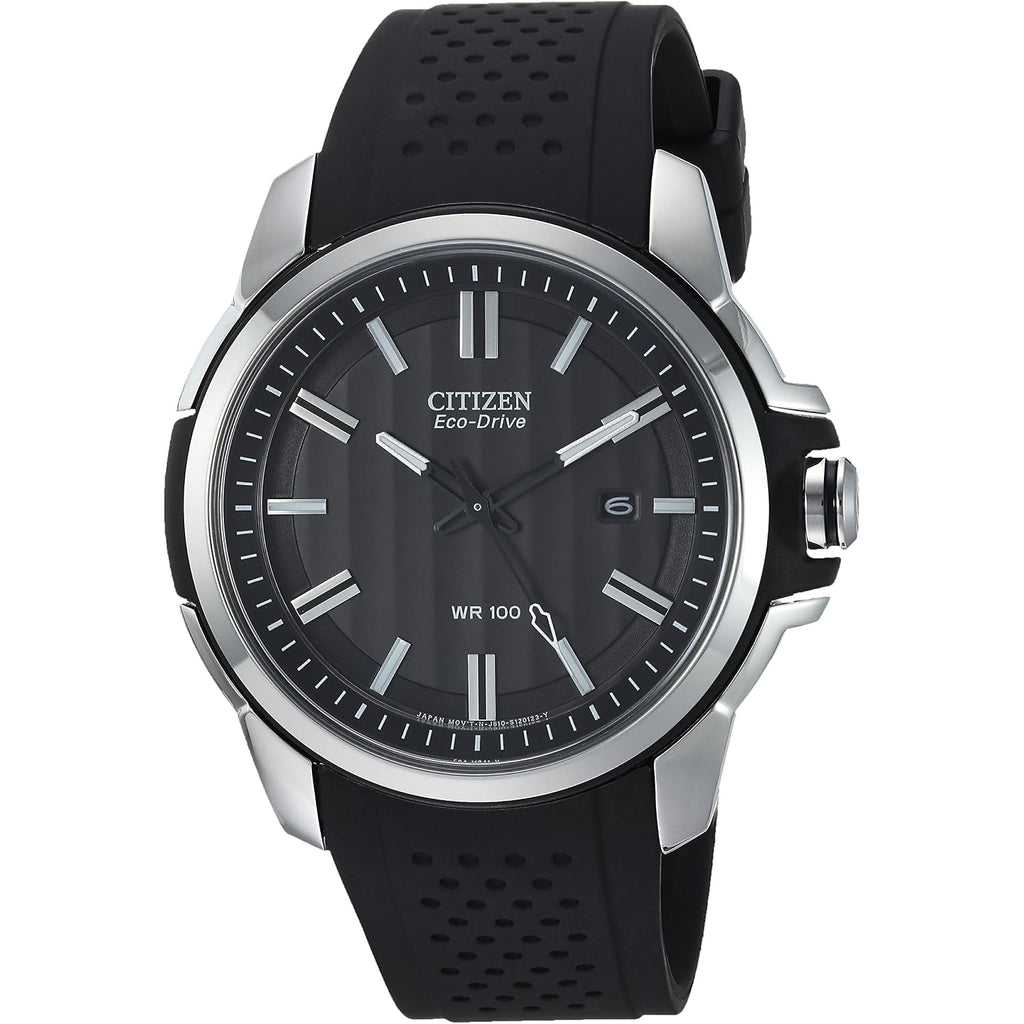 Citizen Eco-Drive Weekender Mens Watch, Stainless Steel With Polyurethane Strap