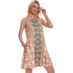 Summer Dresses For Women Beach Boho Sleeveless Vintage Floral Flowy Pocket Tshirt Tank Sundresses 2026