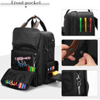 Large Capacity Barber Case, Travel Hairdresser Bag Holds Various Hair Cutting Tools, Black