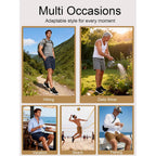 Feiersi Men'S 5 Inch Casual Shorts Elastic Waist Drawstring Summer Beach Shorts With Multi-Pockets