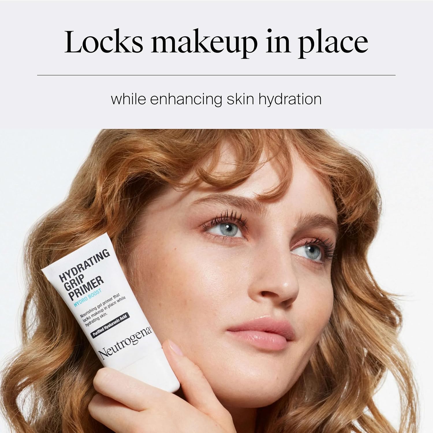 Neutrogena Hydro Boost Hydrating Grip Primer with Purified Hyaluronic Acid, Invisible Gel Face Primer Locks Makeup in Place, Extends Wear and Hydrates Dull Skin, Dewy Finish, 1.0 oz