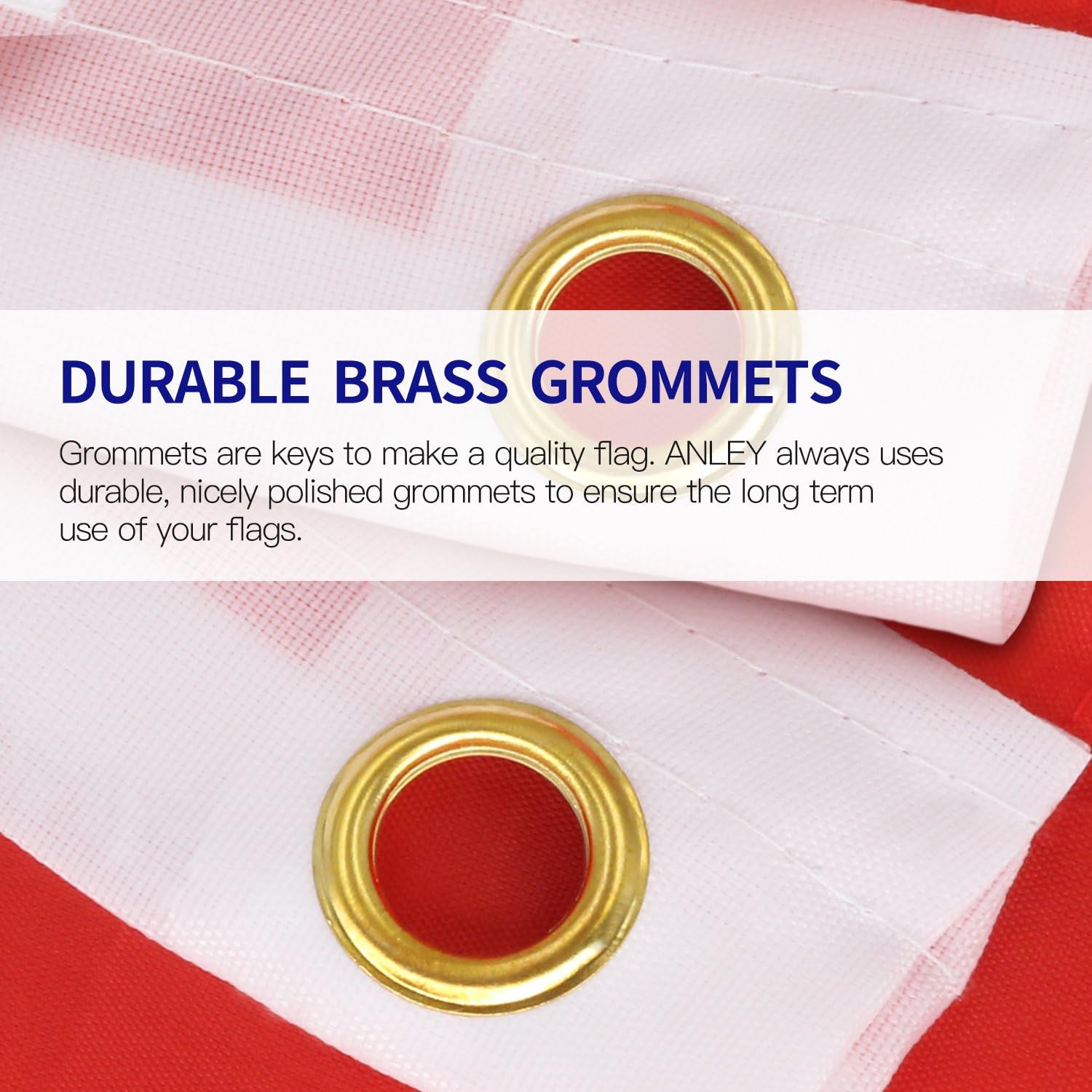 Anley Pack Of 2 Fly Breeze 3X5 Foot American National Polyester Flag - Vivid Color And Fade Proof - Canvas Header And Double Stitched - Flags With Brass Grommets 3 X 5 Ft