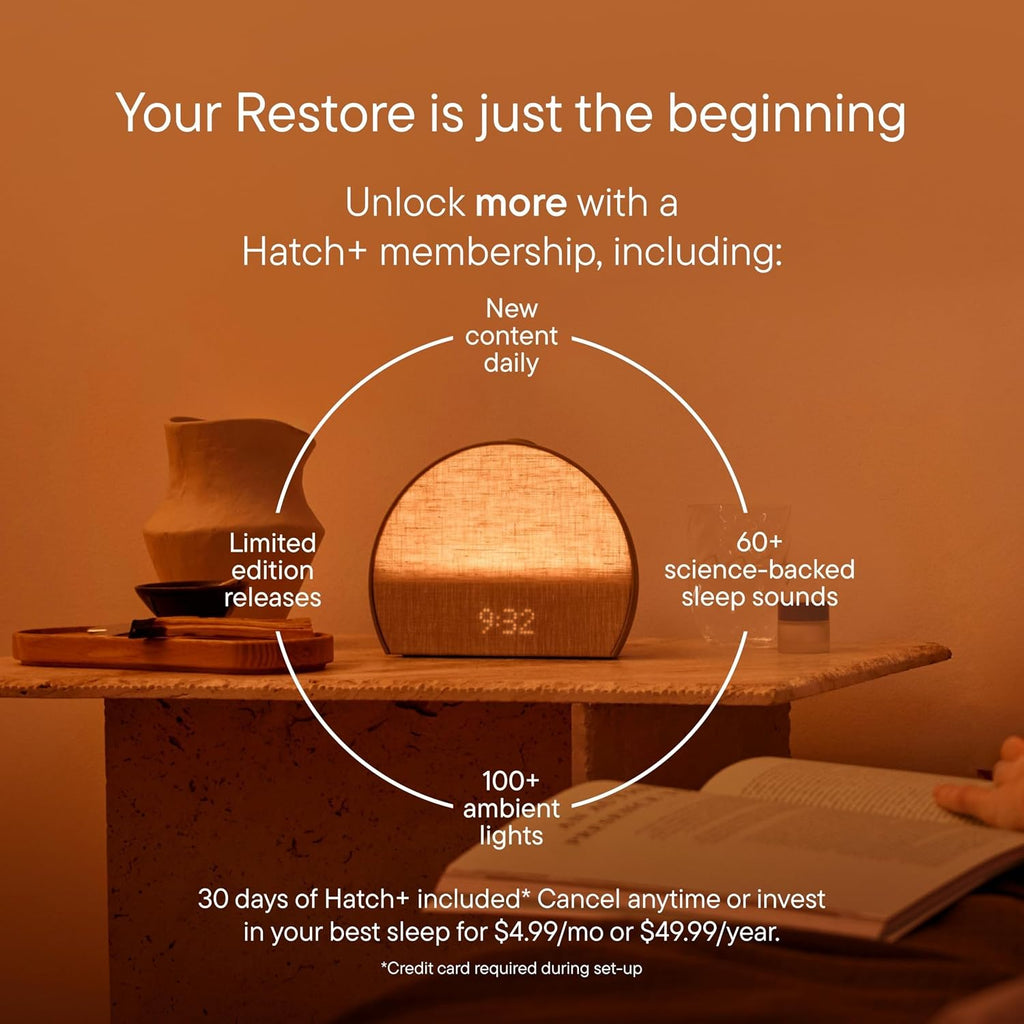Hatch Restore 3 | Science-Backed Sleep Audio, Circadian Lighting (Cocoa)