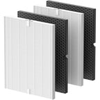 Smilyan 2 Sets 116130 Hepa Replacement Filter H For Winix 5500-2 Plasmawave Air Purifier And Models Am80, Includes 2 Pack Ture Hepa Filters + 2 Pack Activated Carbon Pre-Filters