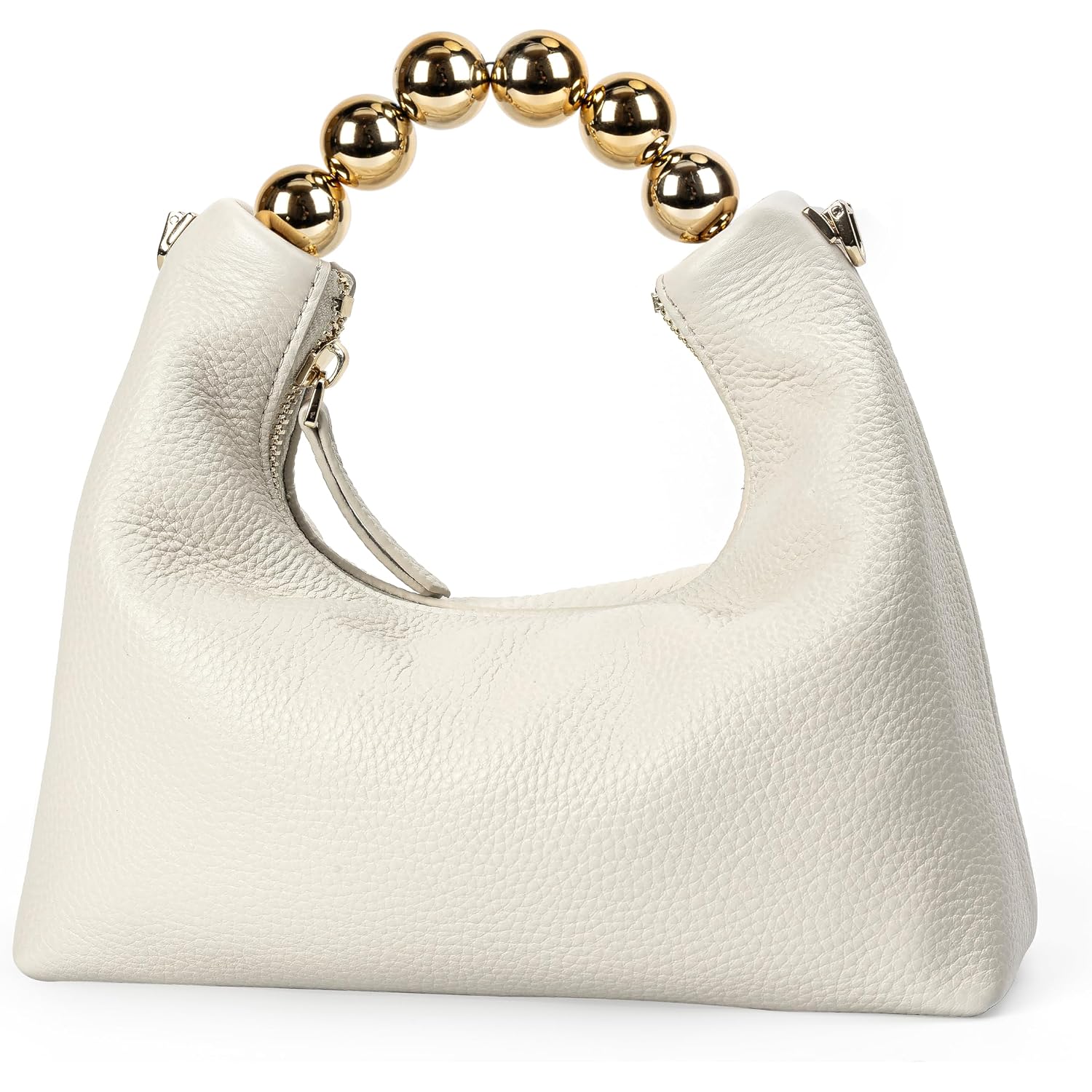 Doris&Jacky Small Top Handle Clutch Purse For Women, Designer Evening Bag With Pearl Tote Handle And Chain Strap