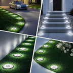 4.6 Inch Solar Lights Outdoor Waterproof,12 Pack Solar Lights For Outside, Solar Garden Lights Landscape Lighting For Patio Pathway Lawn Yard Deck Driveway Walkway, Cold White